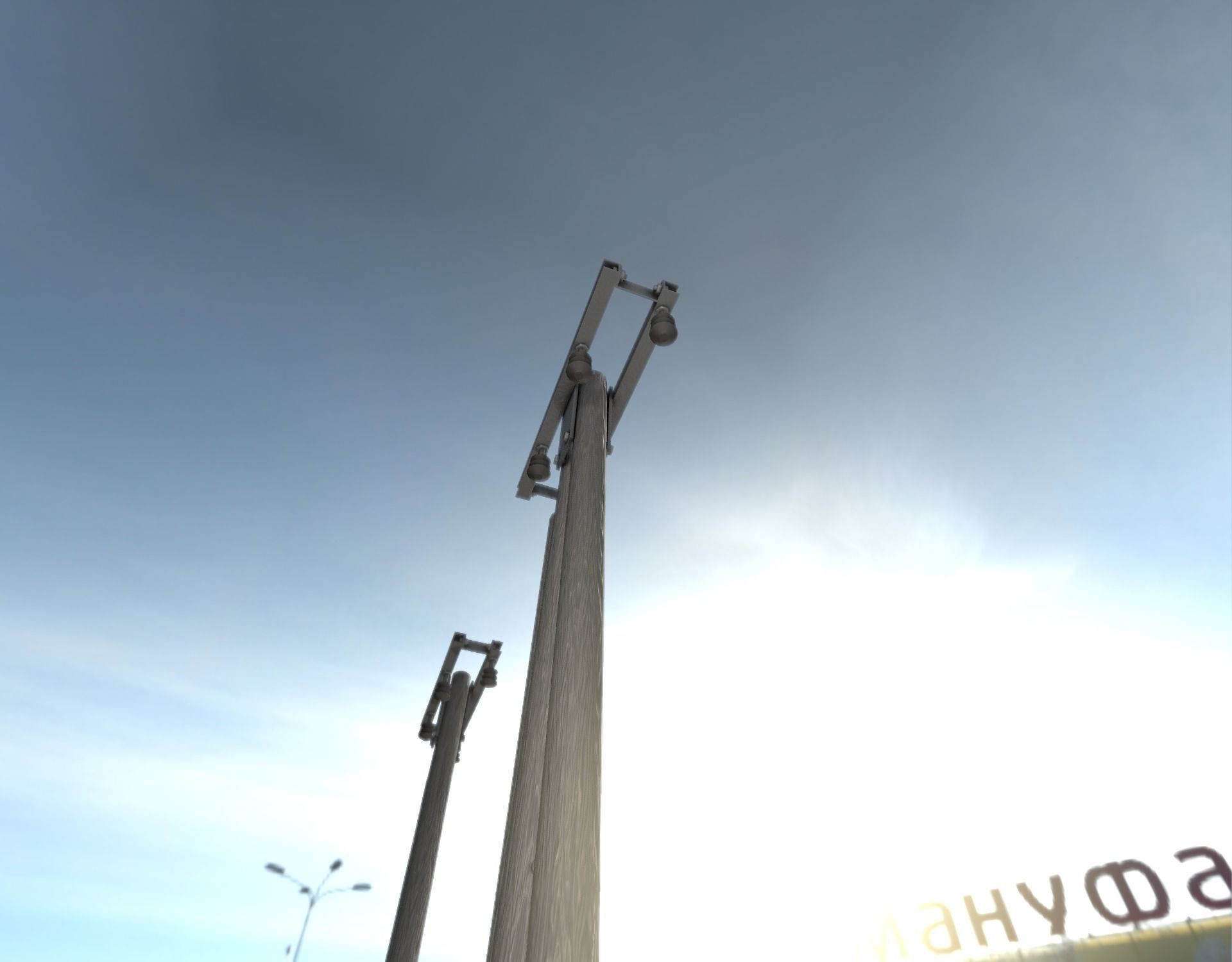 Wooden Electricity Pole without Ladder - Object 042 Low-poly 3D model_32