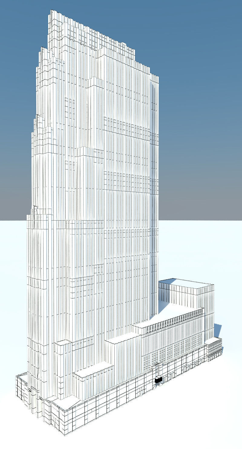 Rockefeller Center Comcast GE Building 3D model_10