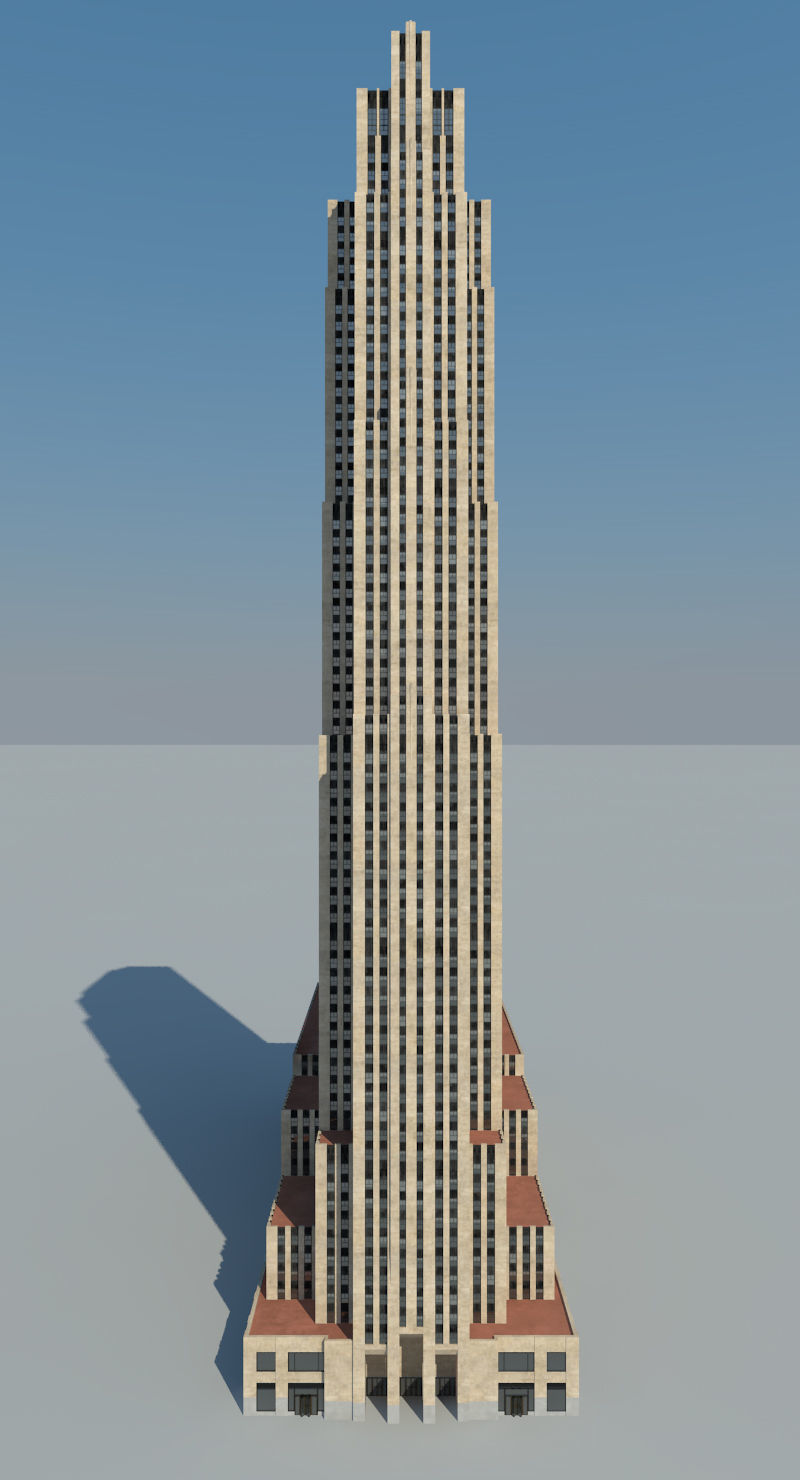 Rockefeller Center Comcast GE Building 3D model_1