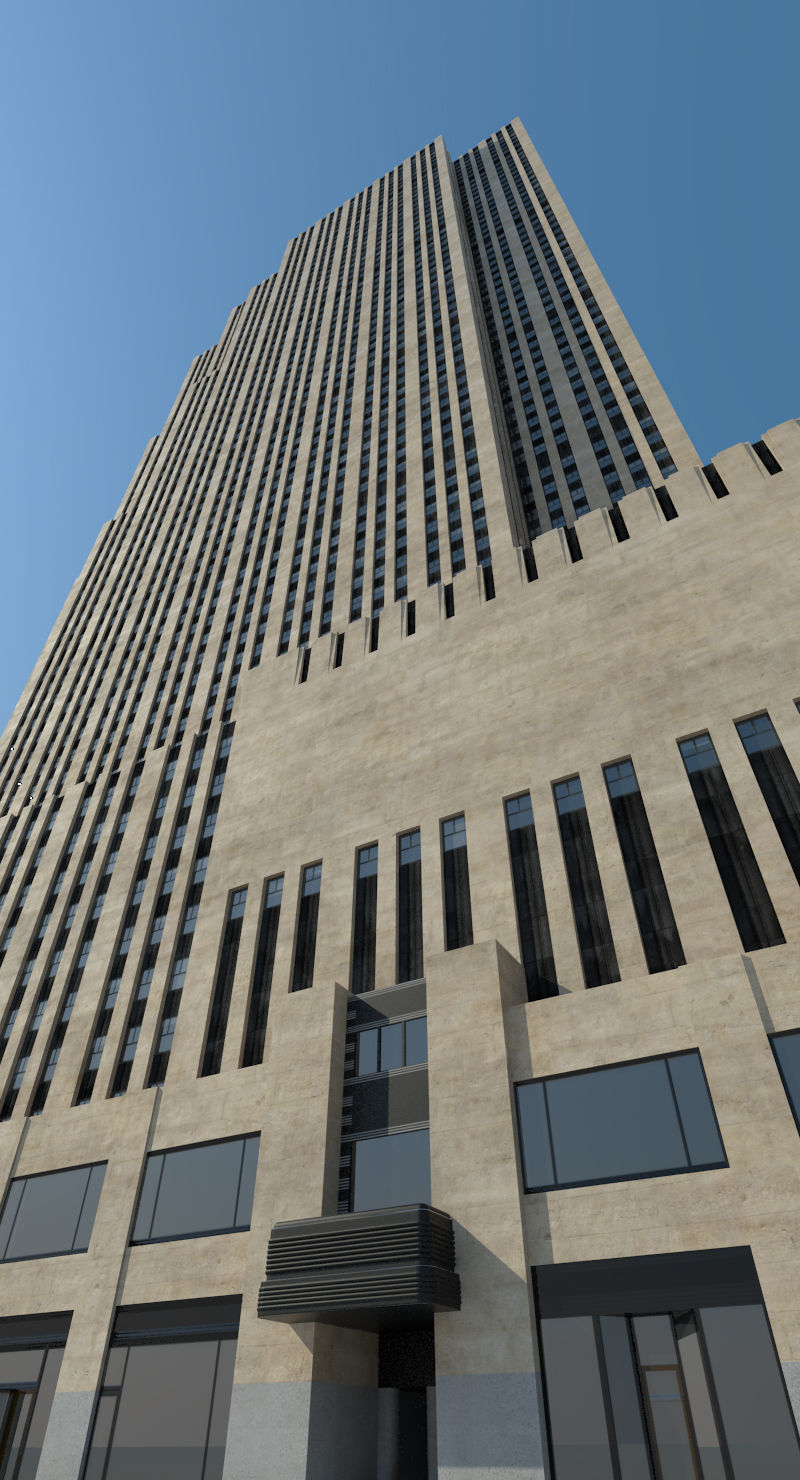 Rockefeller Center Comcast GE Building 3D model_3