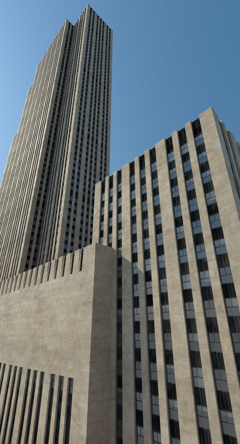 Rockefeller Center Comcast GE Building 3D model_4
