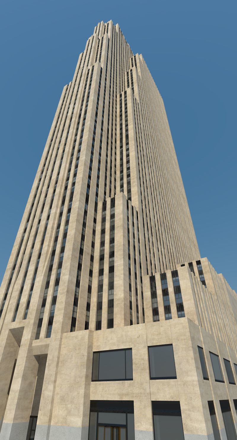 Rockefeller Center Comcast GE Building 3D model_5