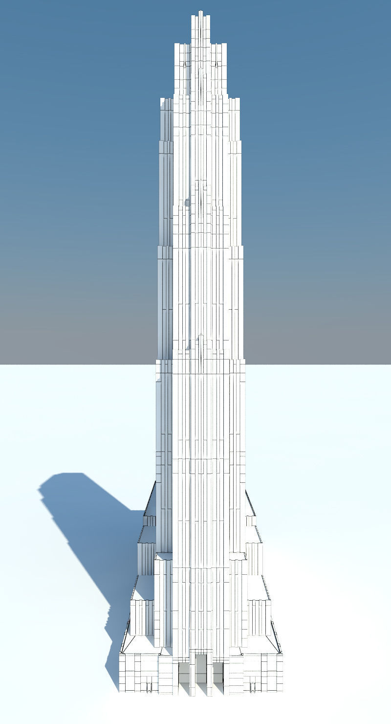 Rockefeller Center Comcast GE Building 3D model_6