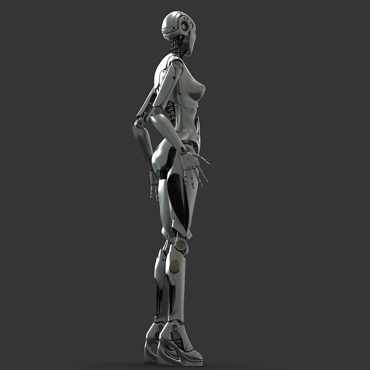 Female Robot 3D model_8