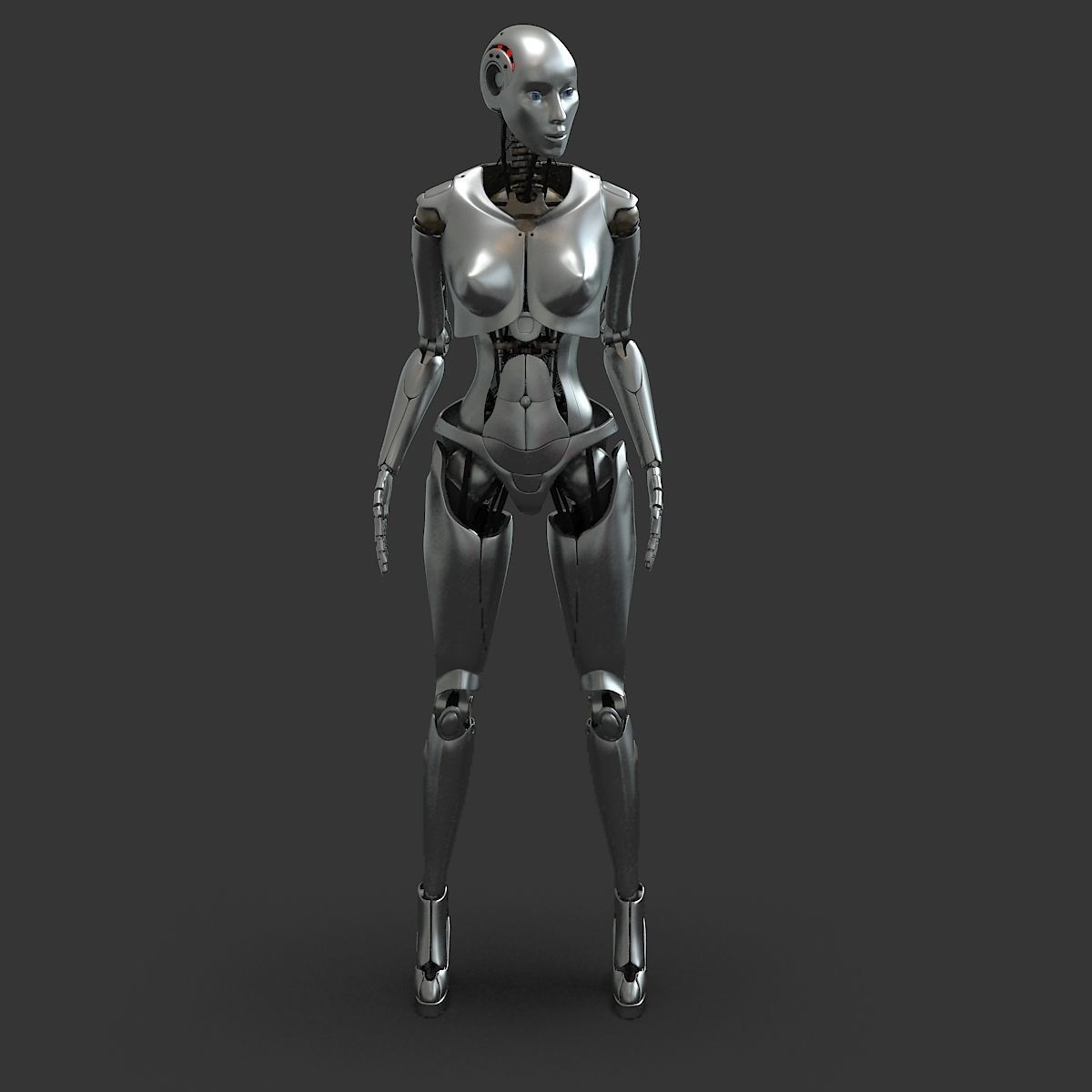 Female Robot 3D model_7