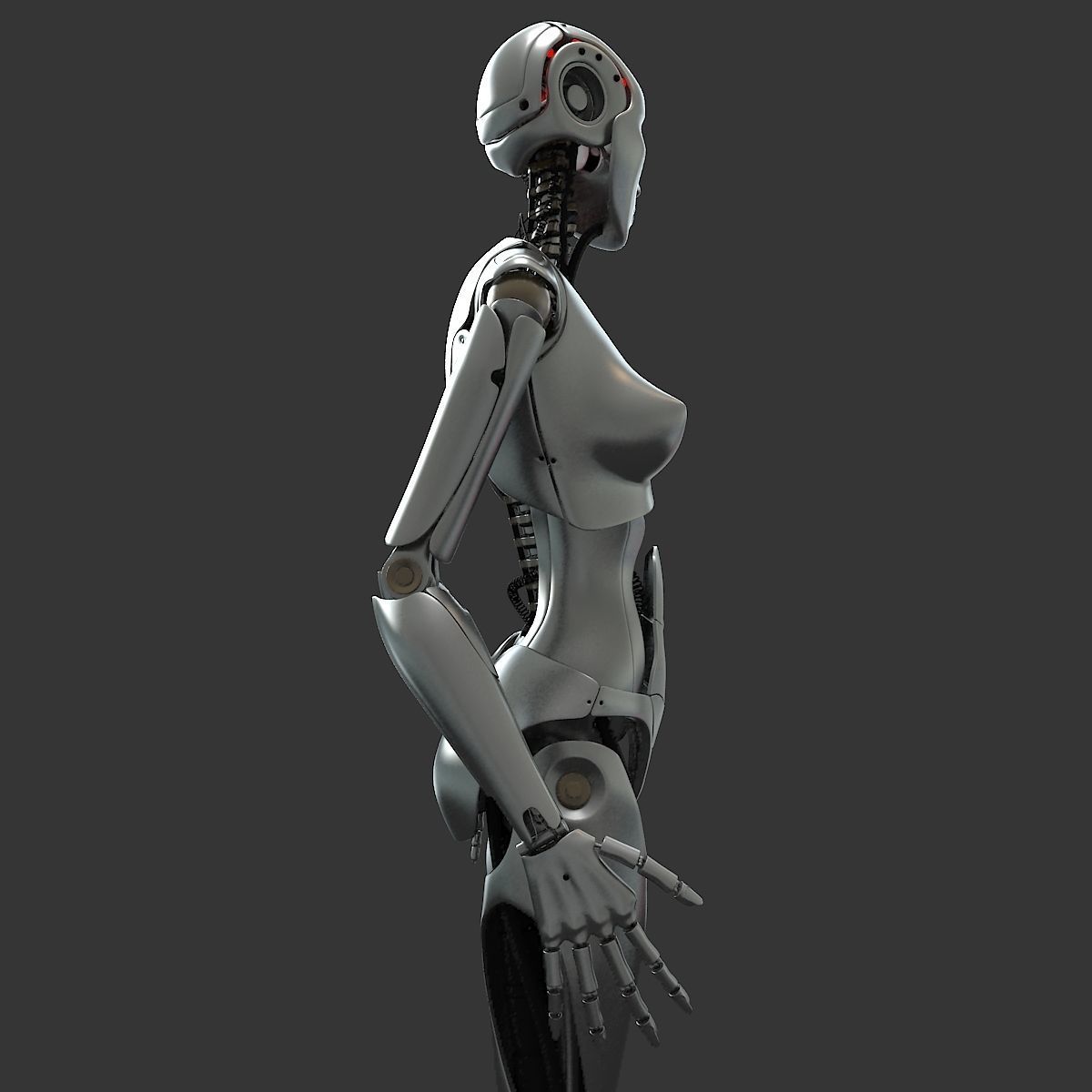 Female Robot 3D model_6