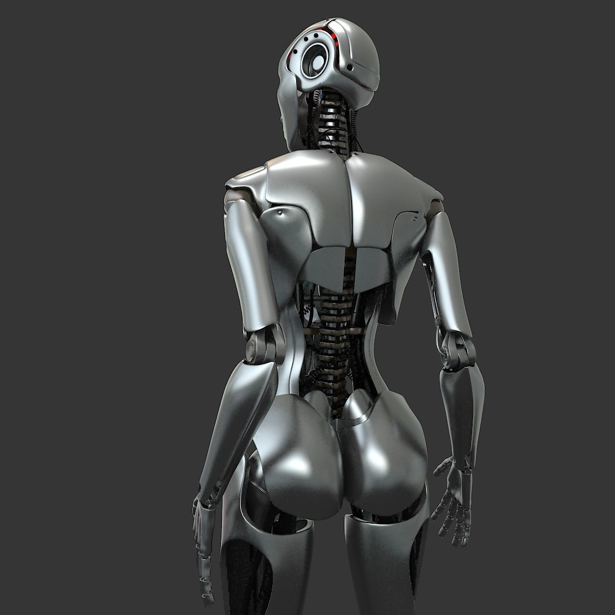 Female Robot 3D model_5