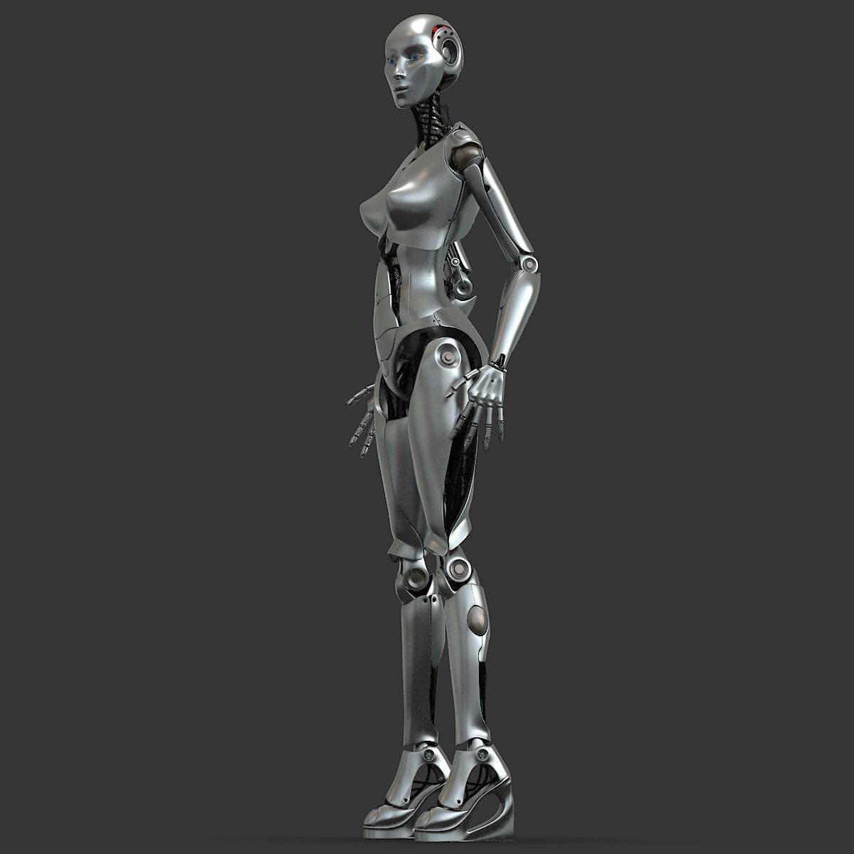 Female Robot 3D model_2