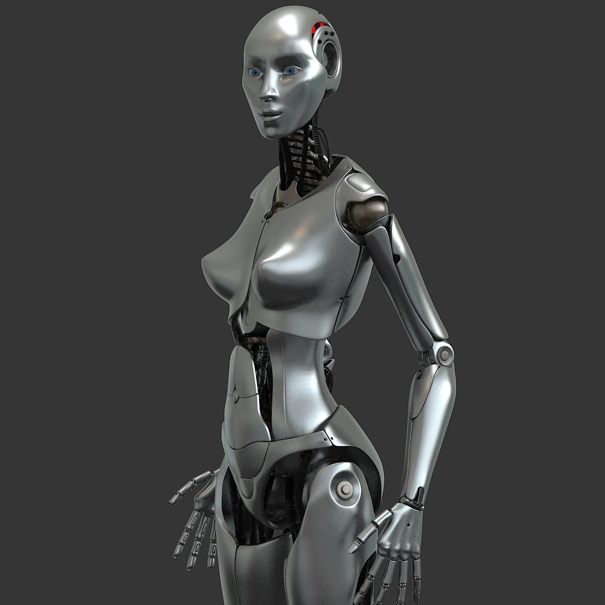 Female Robot 3D model_1