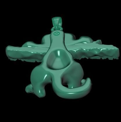 cat pendant print model 3D print model_23