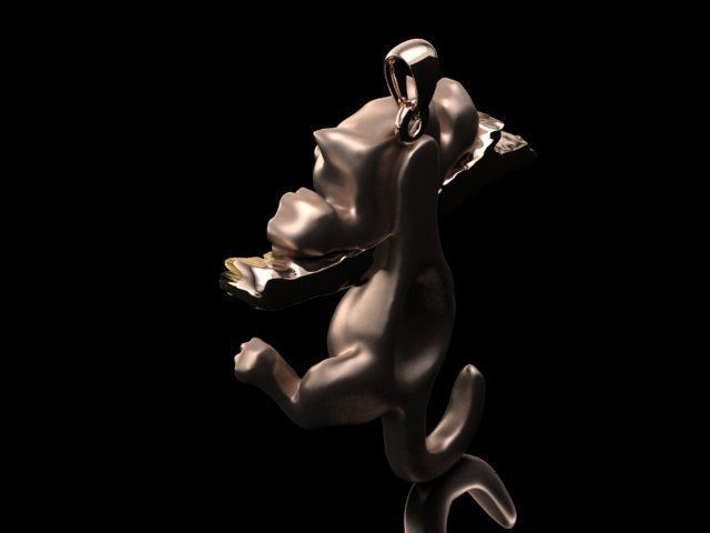 cat pendant print model 3D print model_16