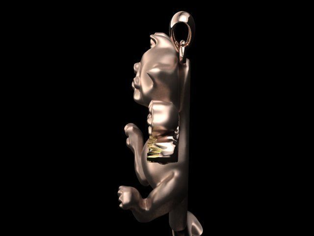 cat pendant print model 3D print model_14