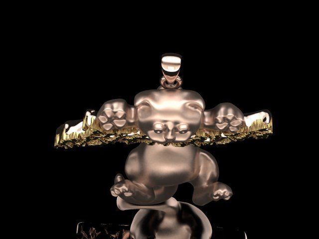 cat pendant print model 3D print model_12