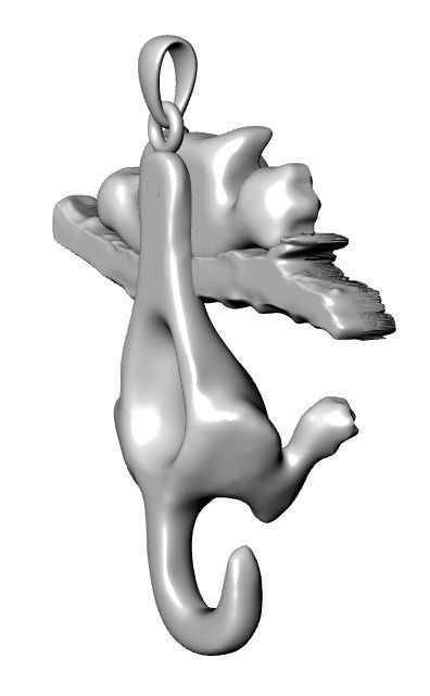 cat pendant print model 3D print model_13