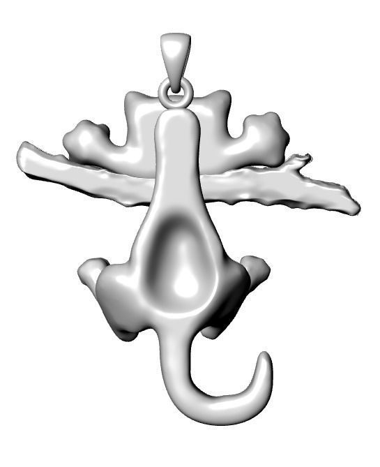 cat pendant print model 3D print model_15