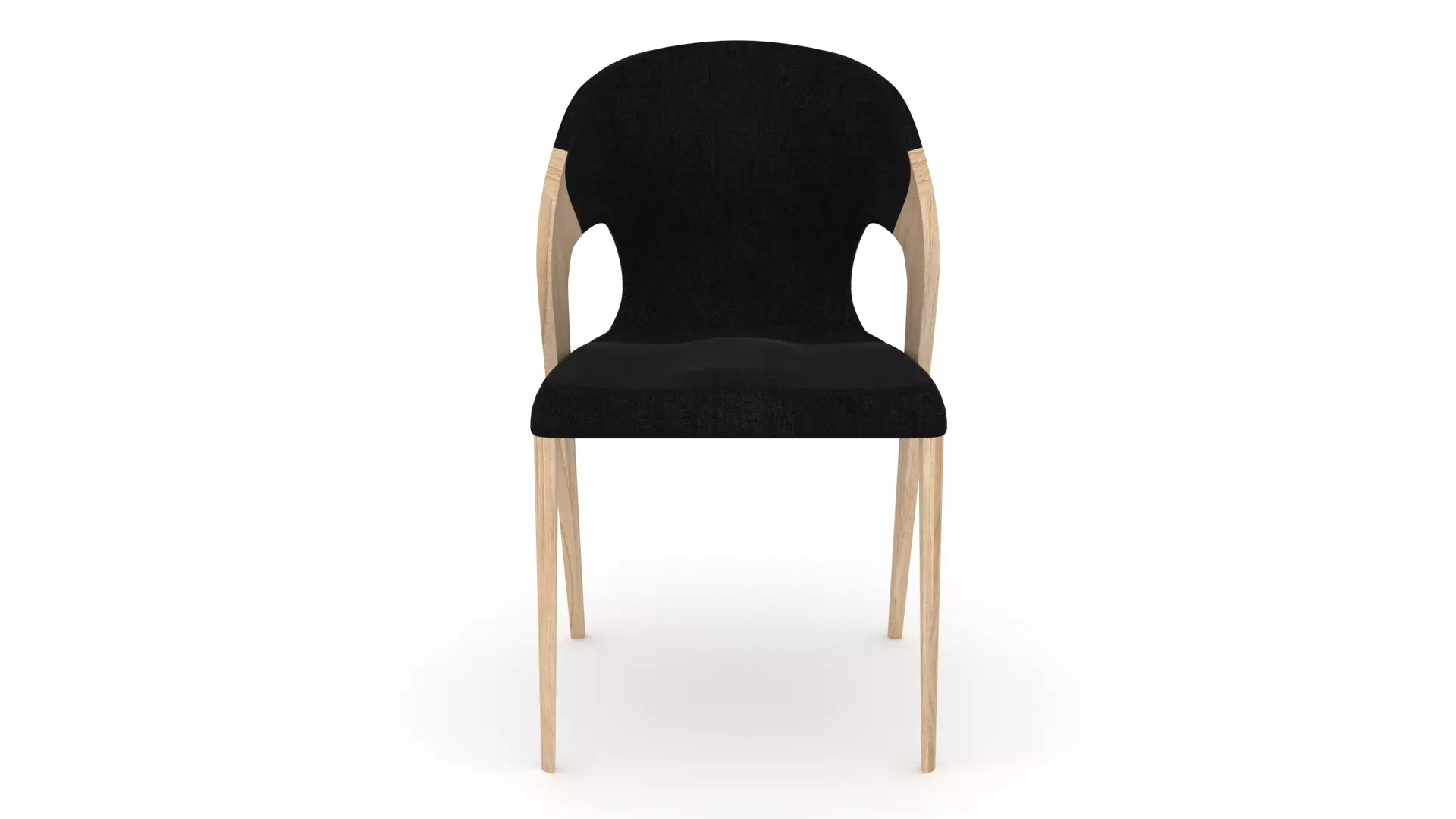 Chair - Dark Fabric and Wood - 3ds Max Free 3D model