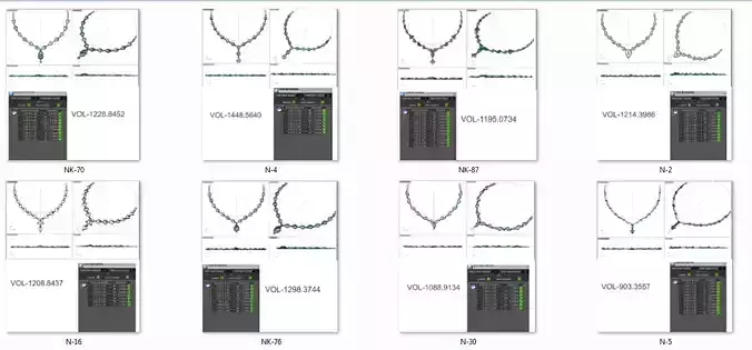 65 women necklace 3dm stl details bulk collection 