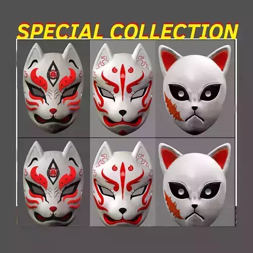 Japanese Fox Mask Demon Kitsune Special Collection  