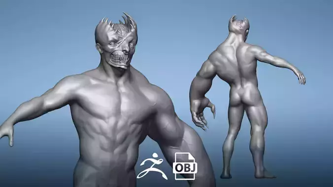 Asym Monster - Highpoly Zbrush project 3D model