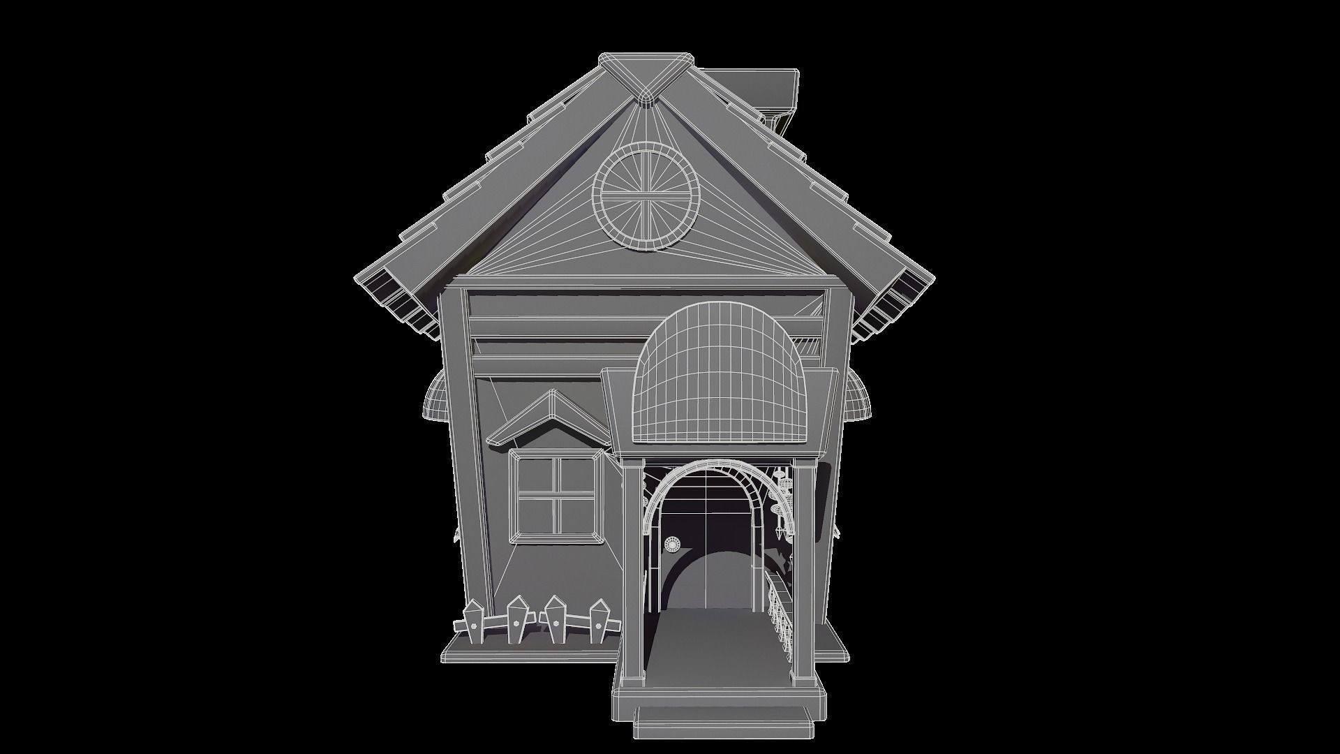 Asset - Cartoons - Background - House 3D model_9