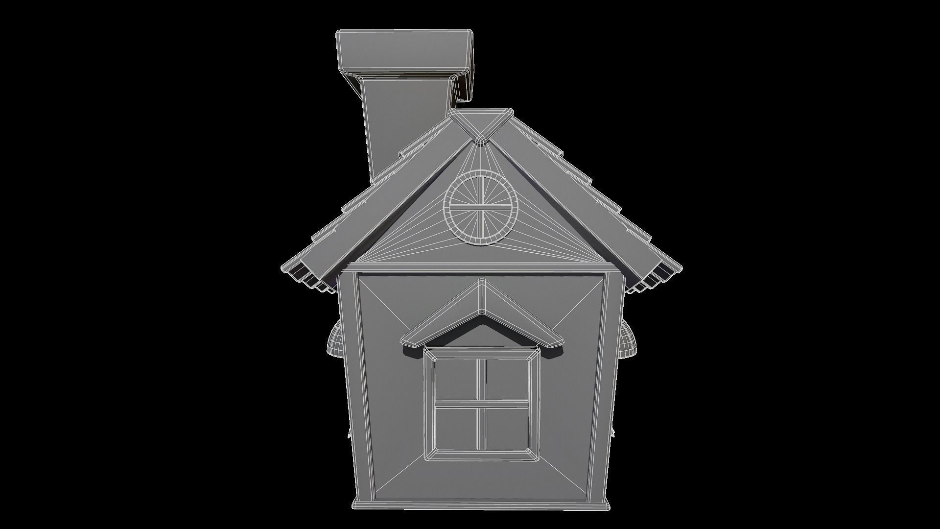Asset - Cartoons - Background - House 3D model_13