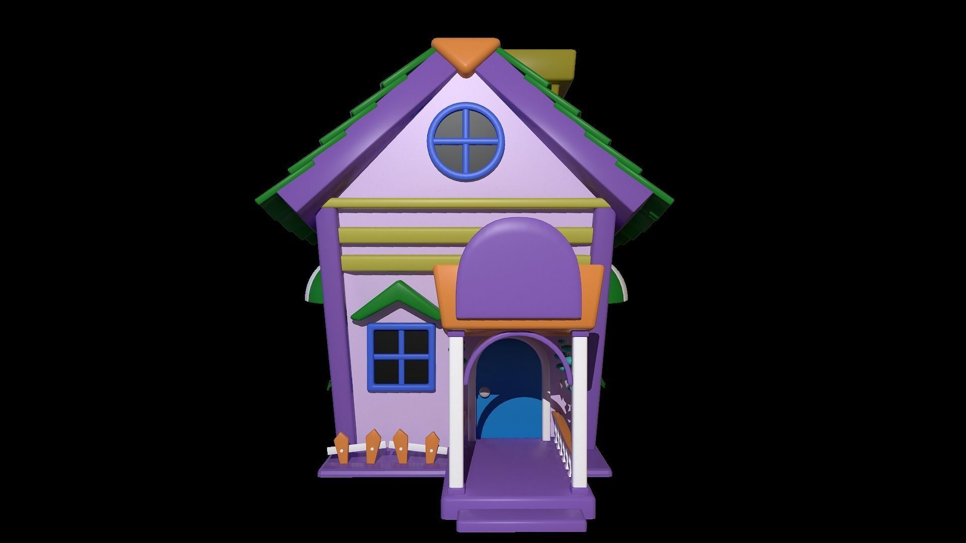 Asset - Cartoons - Background - House 3D model_2