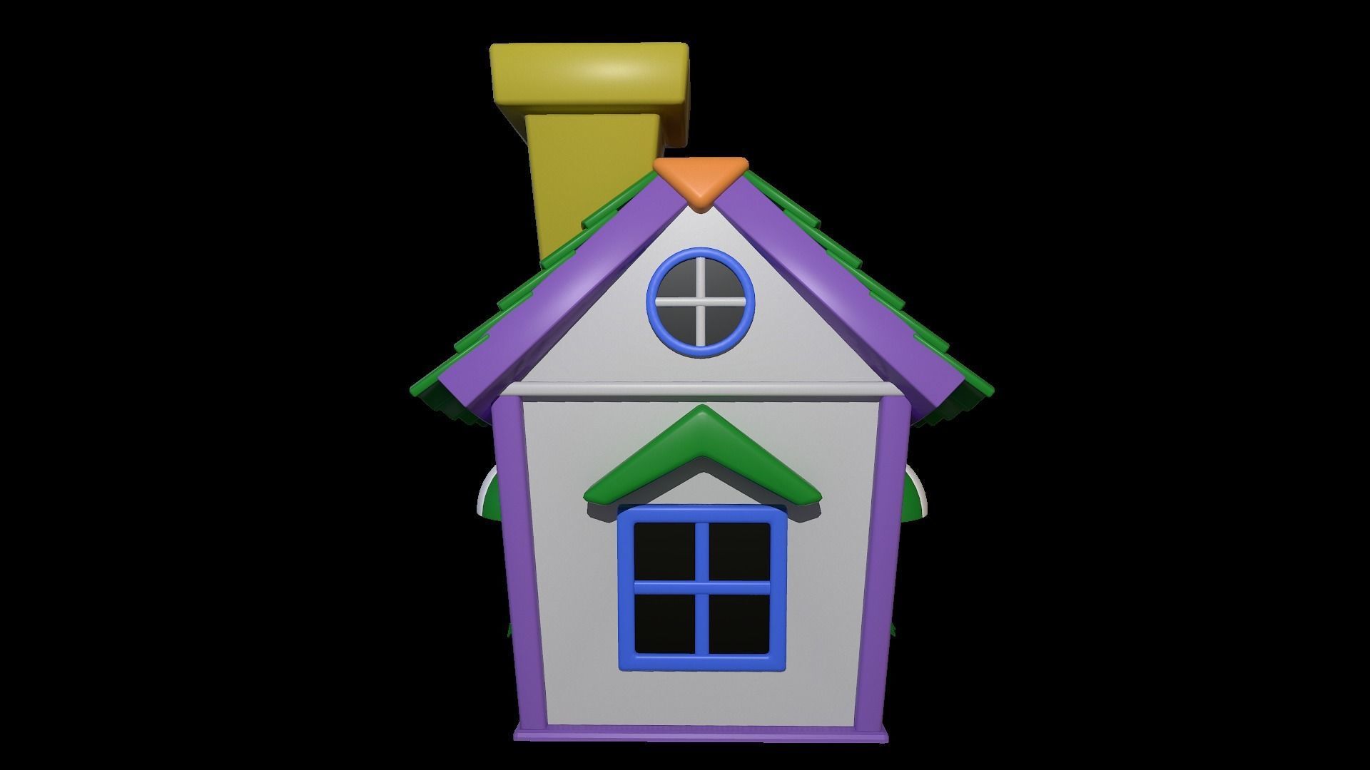 Asset - Cartoons - Background - House 3D model_6