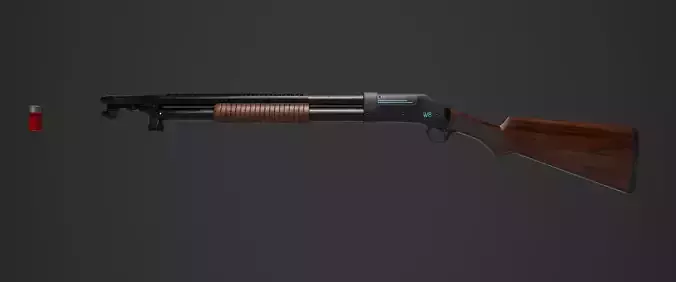 Shotgun Free low-poly 3D model