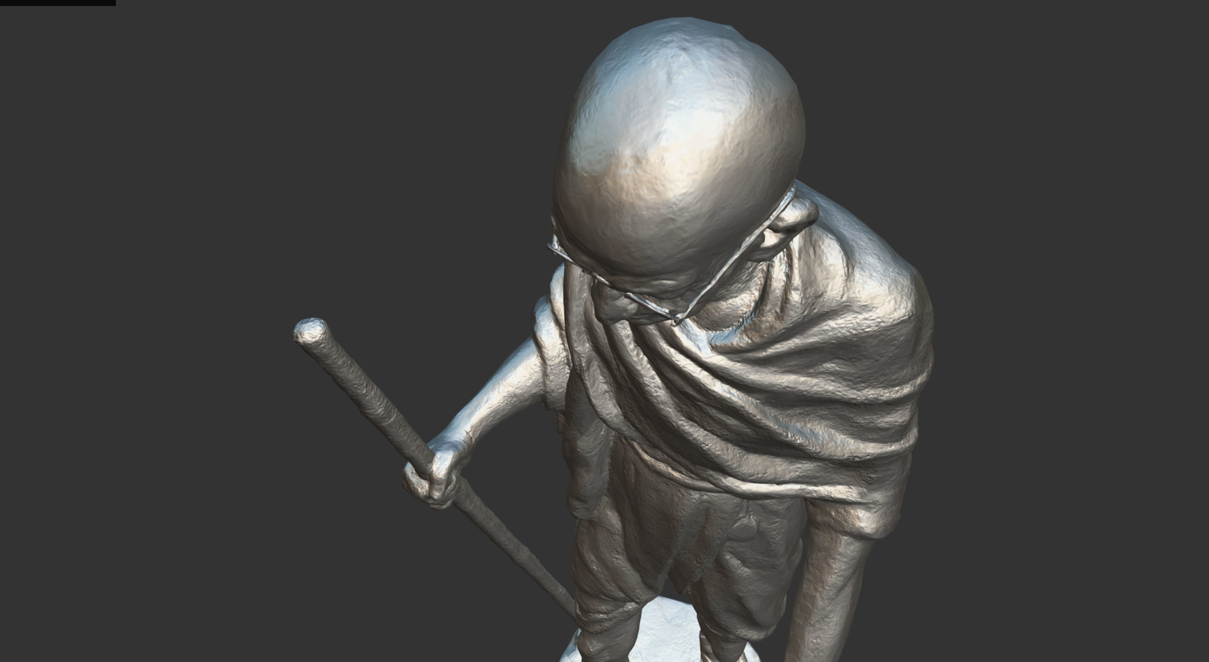 Gandhi by Wagh Sculptors v4 Low-poly 3D model_35