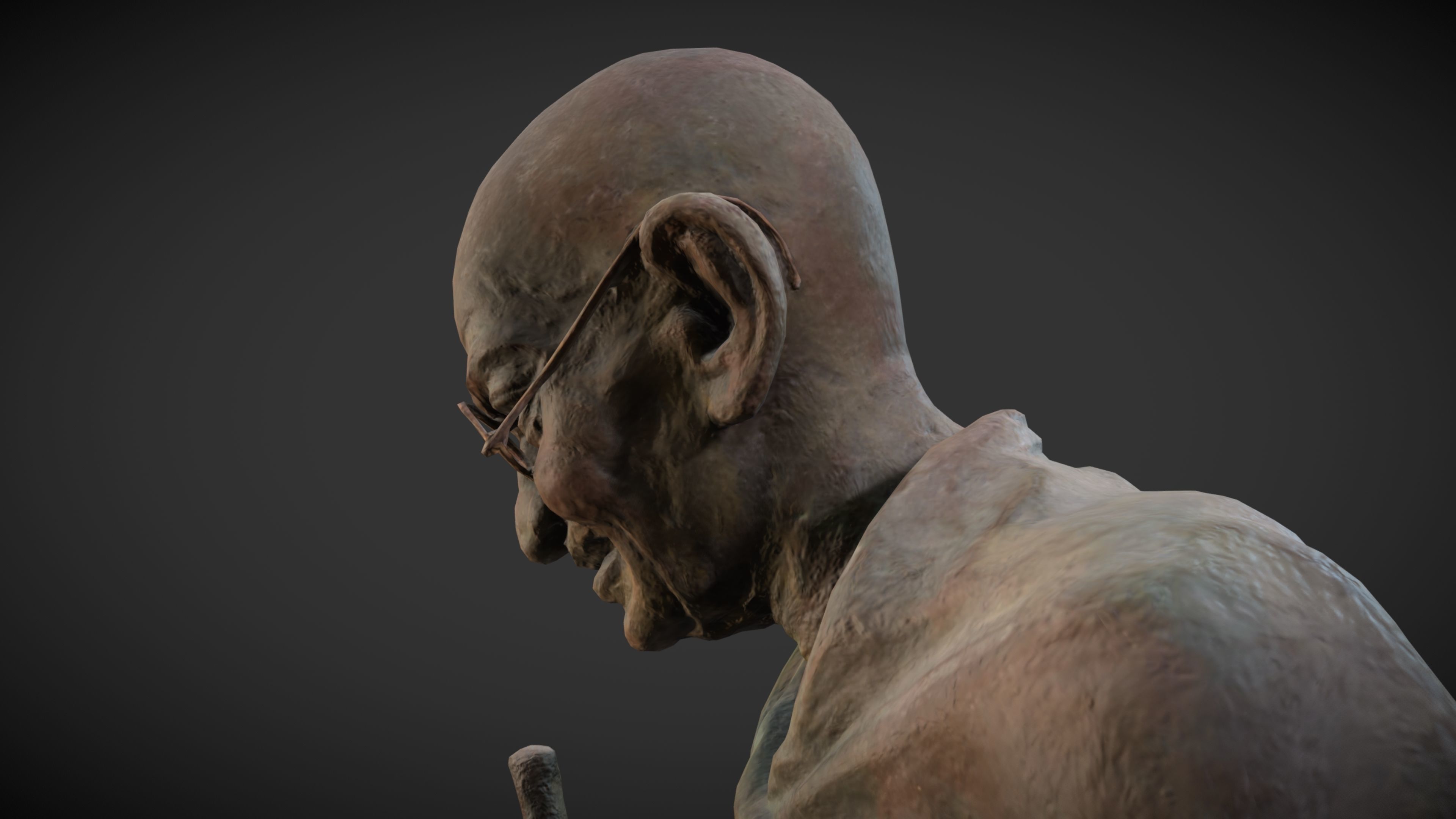 Gandhi by Wagh Sculptors v4 Low-poly 3D model_13