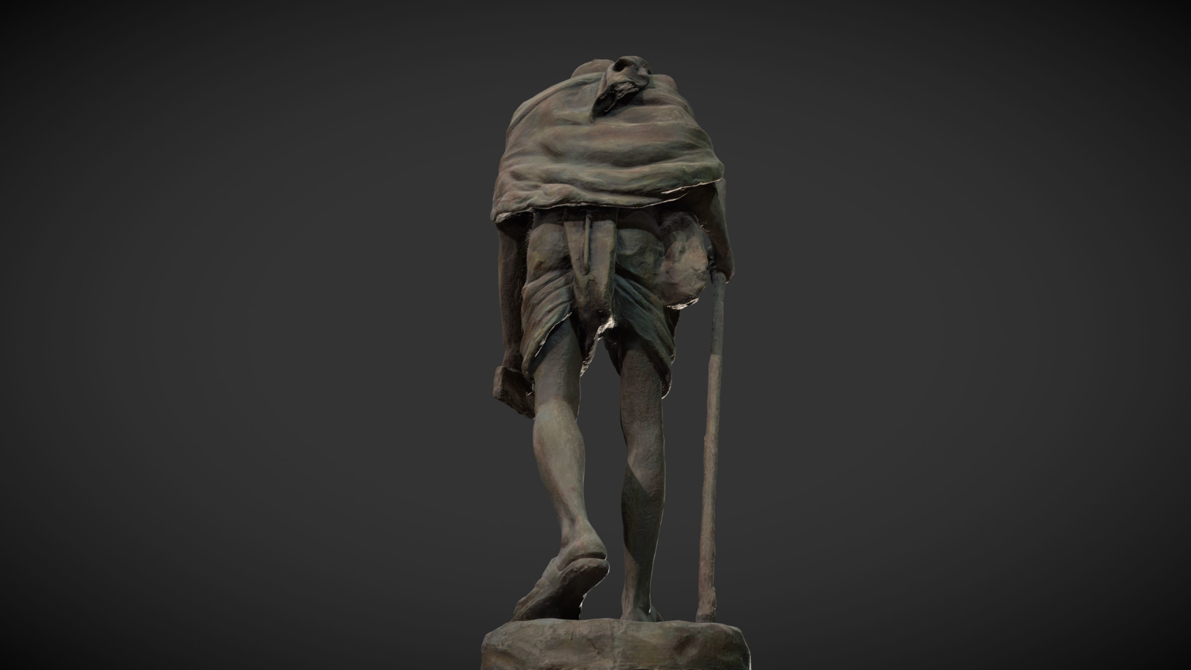 Gandhi by Wagh Sculptors v4 Low-poly 3D model_21