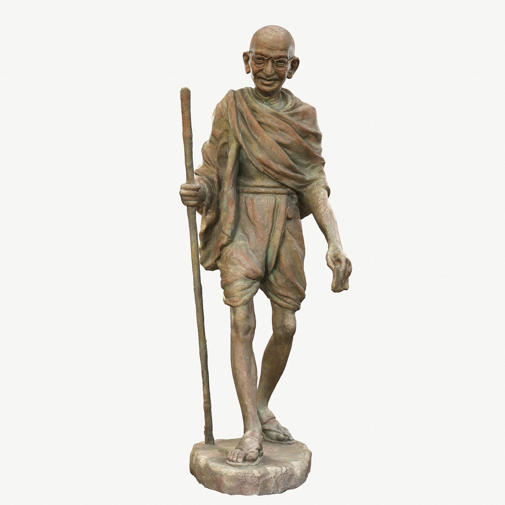 Gandhi by Wagh Sculptors v4 Low-poly 3D model_2