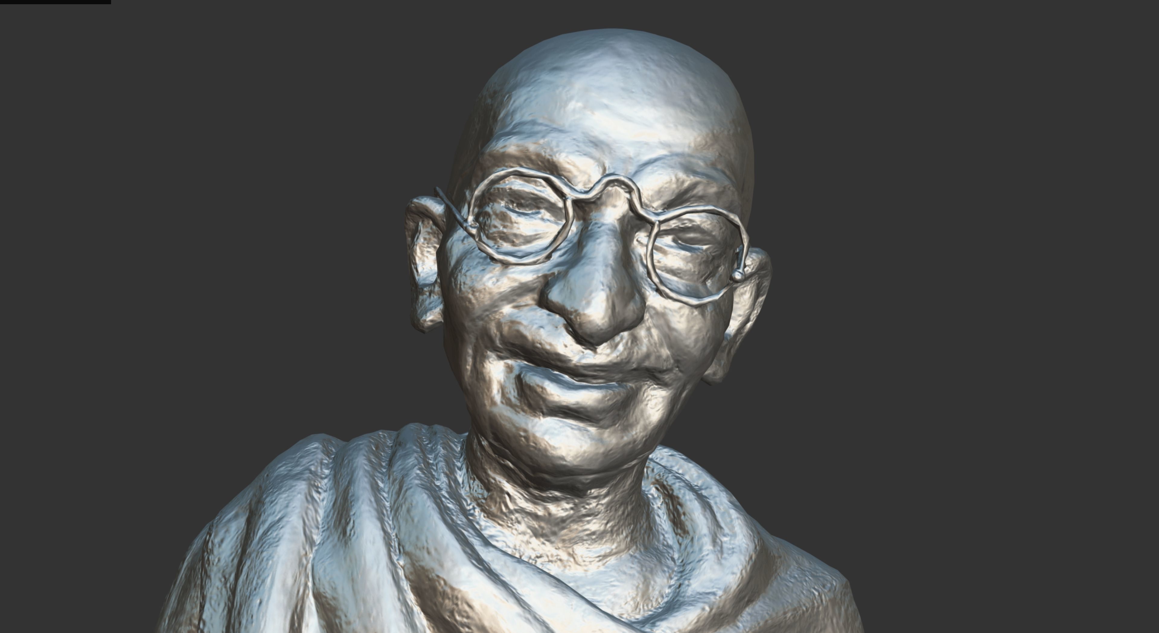 Gandhi by Wagh Sculptors v4 Low-poly 3D model_30