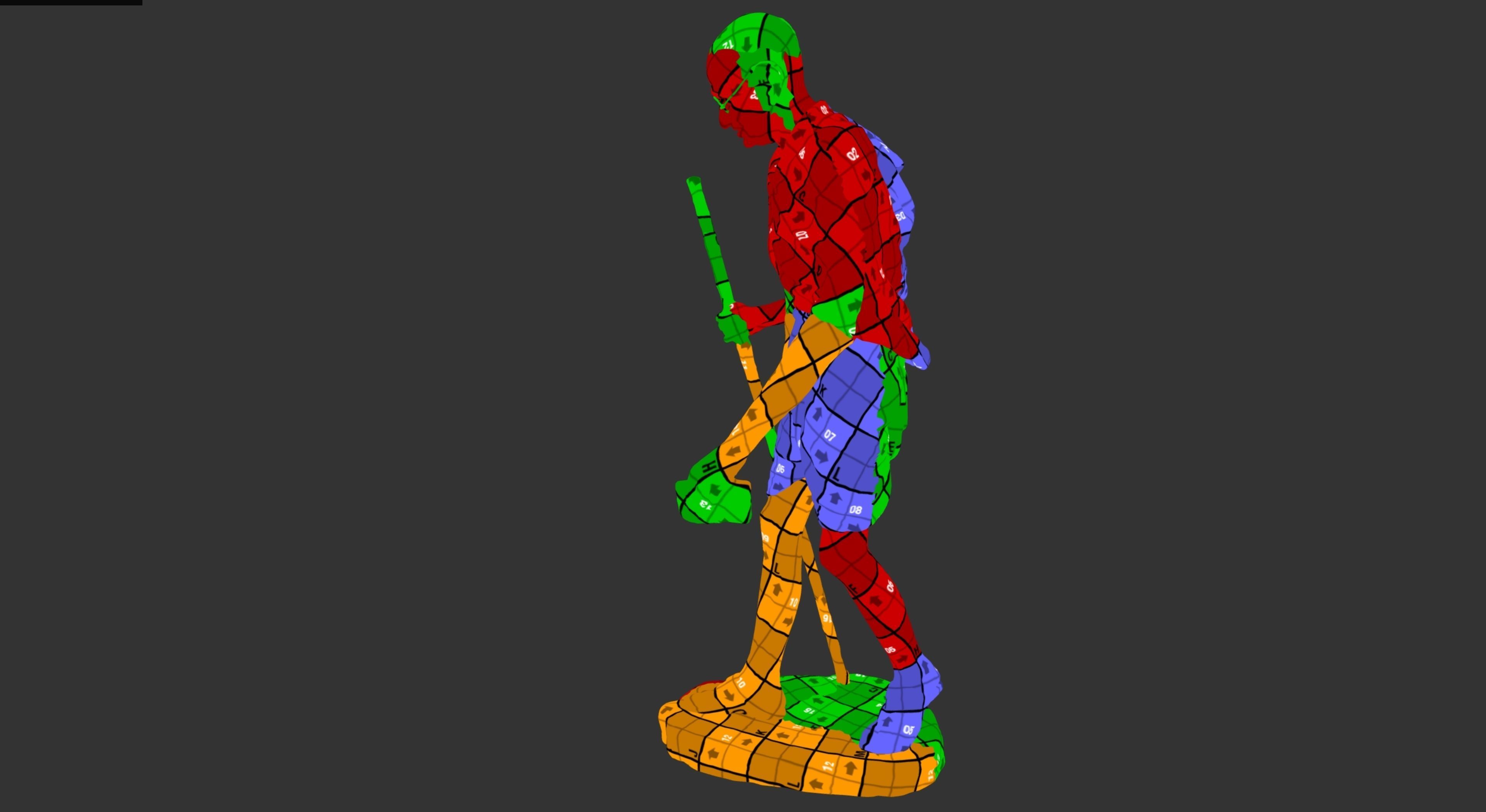 Gandhi by Wagh Sculptors v4 Low-poly 3D model_47