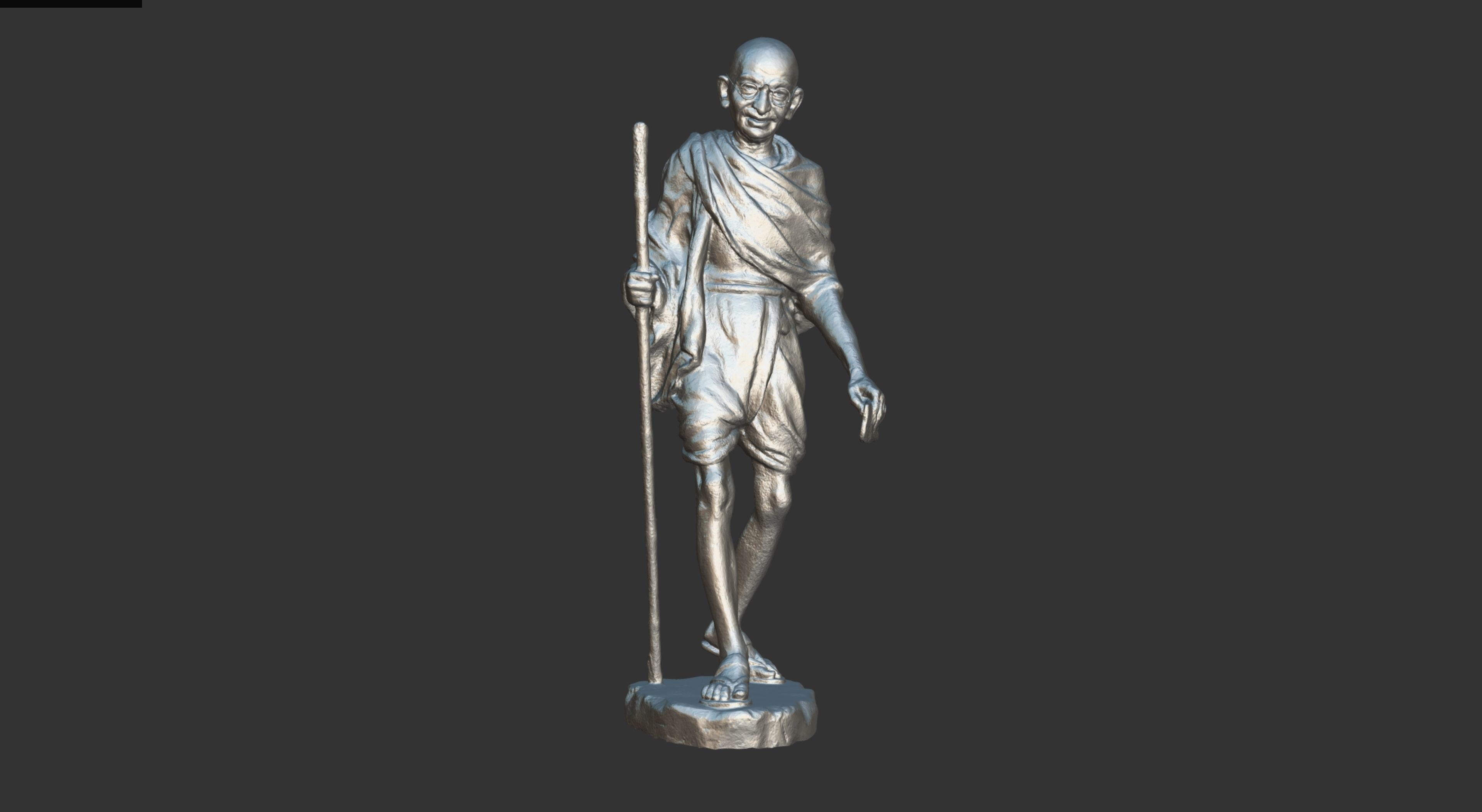 Gandhi by Wagh Sculptors v4 Low-poly 3D model_22