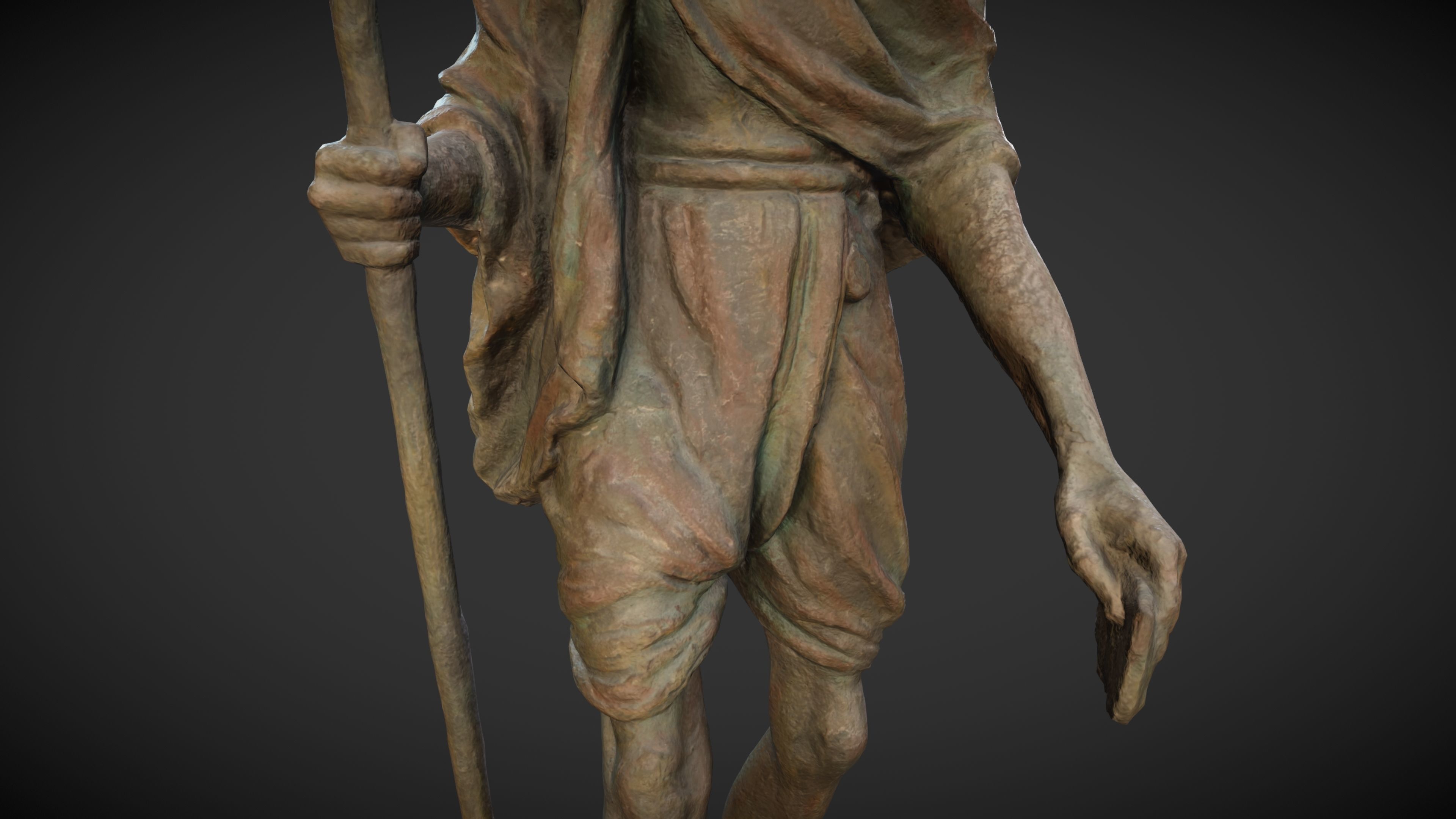 Gandhi by Wagh Sculptors v4 Low-poly 3D model_19