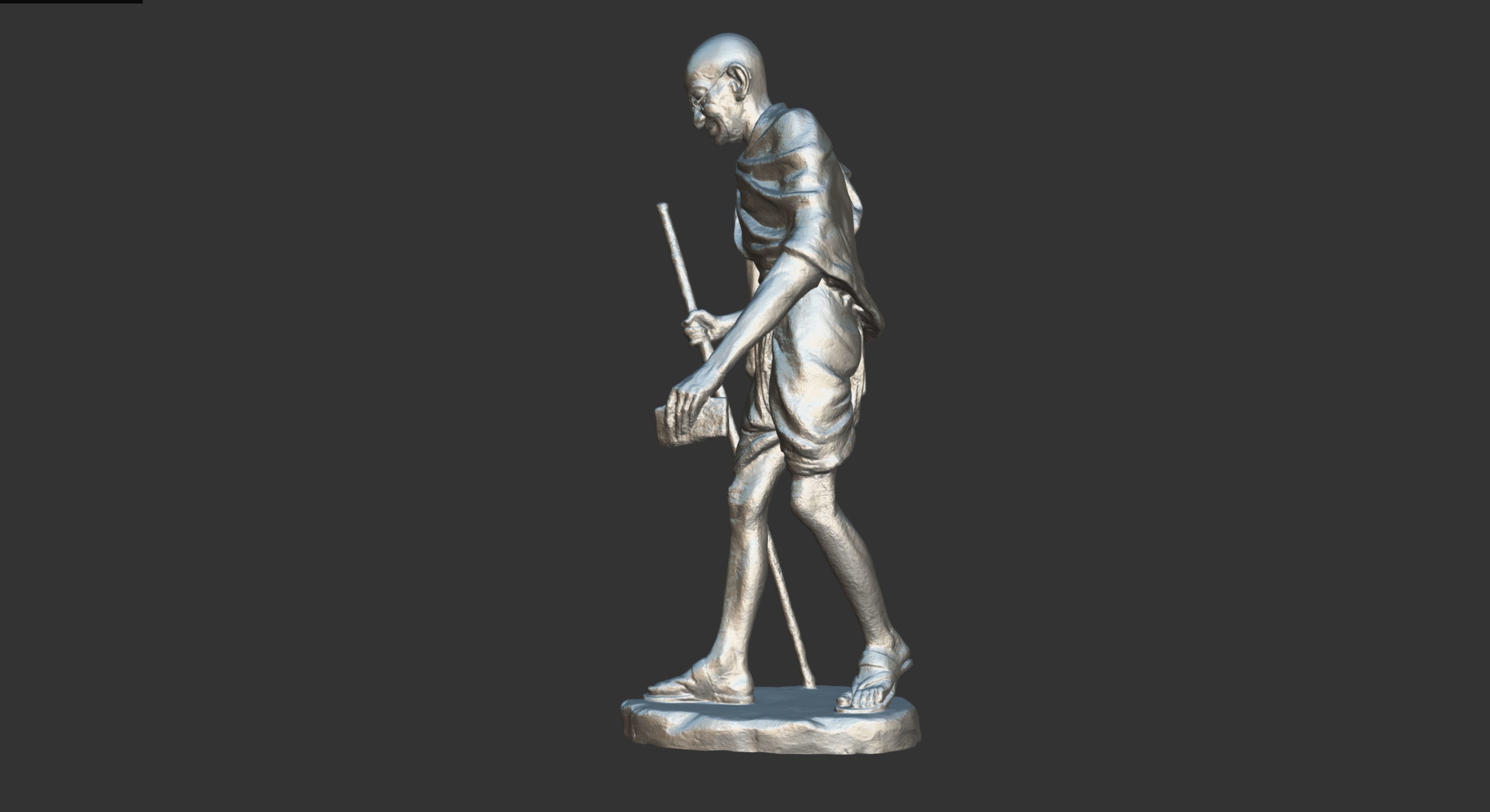Gandhi by Wagh Sculptors v4 Low-poly 3D model_23
