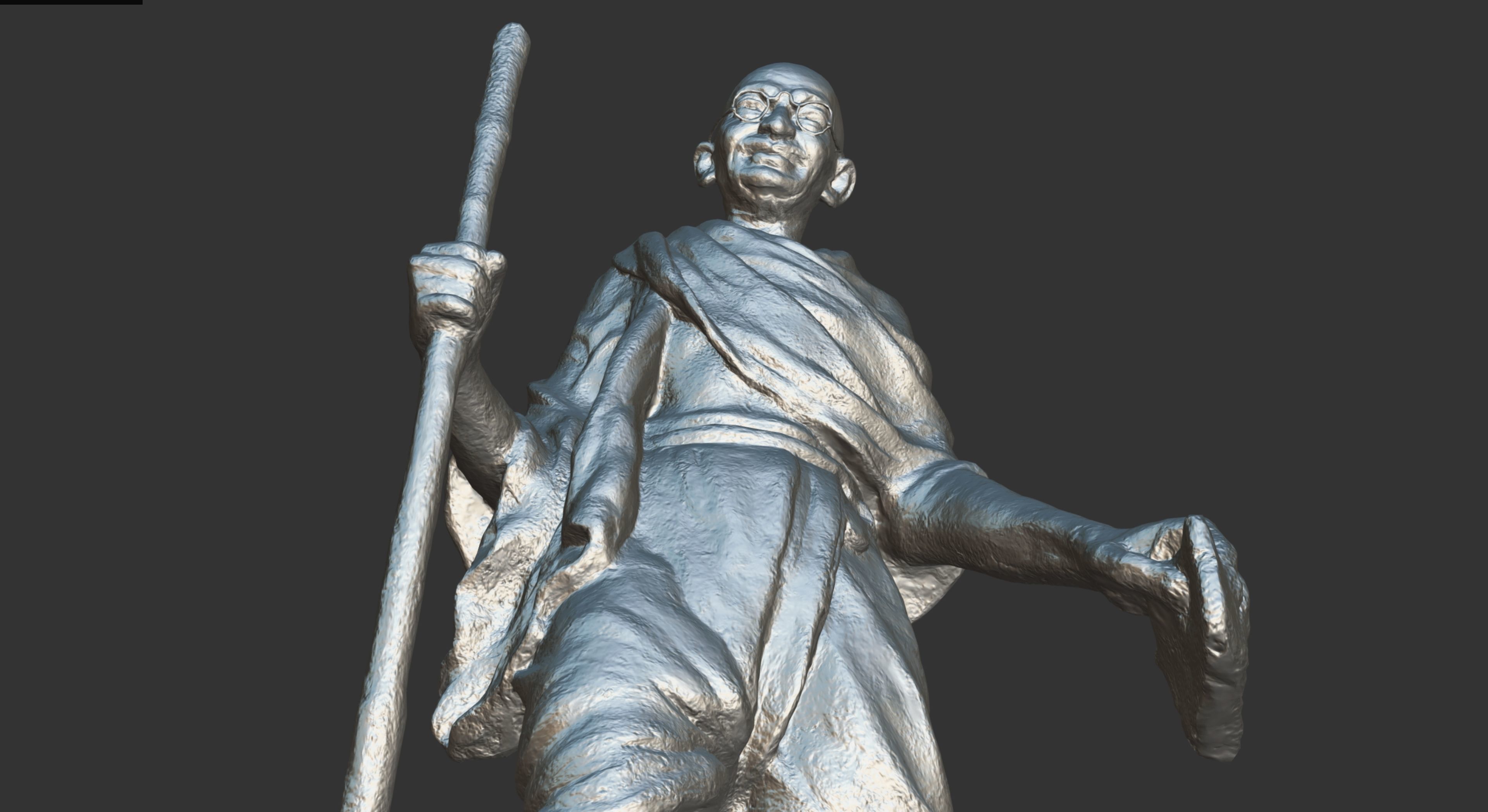 Gandhi by Wagh Sculptors v4 Low-poly 3D model_31