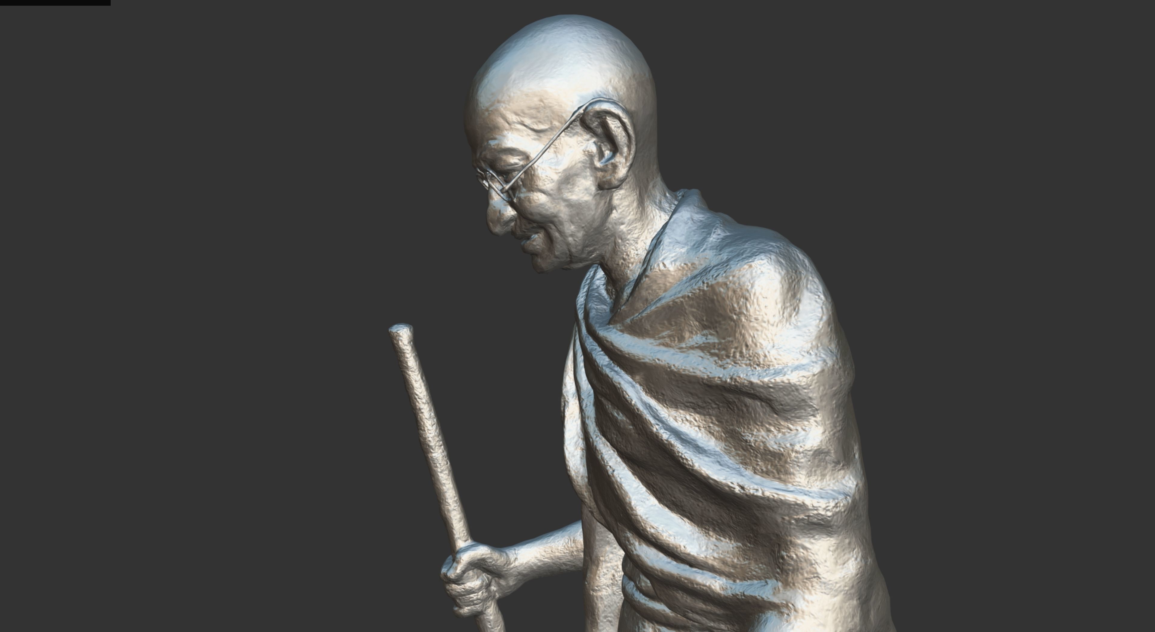 Gandhi by Wagh Sculptors v4 Low-poly 3D model_27