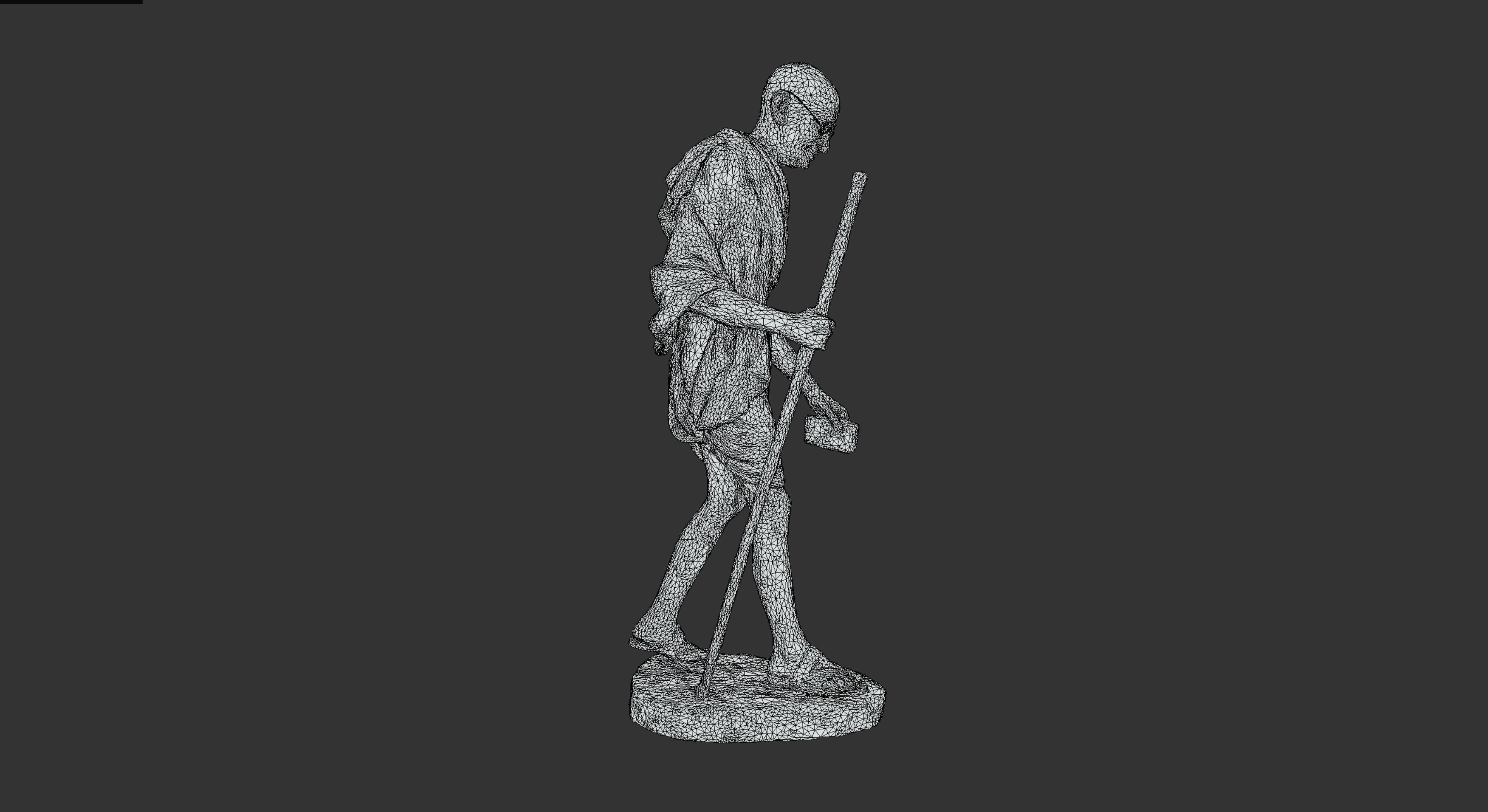 Gandhi by Wagh Sculptors v4 Low-poly 3D model_37