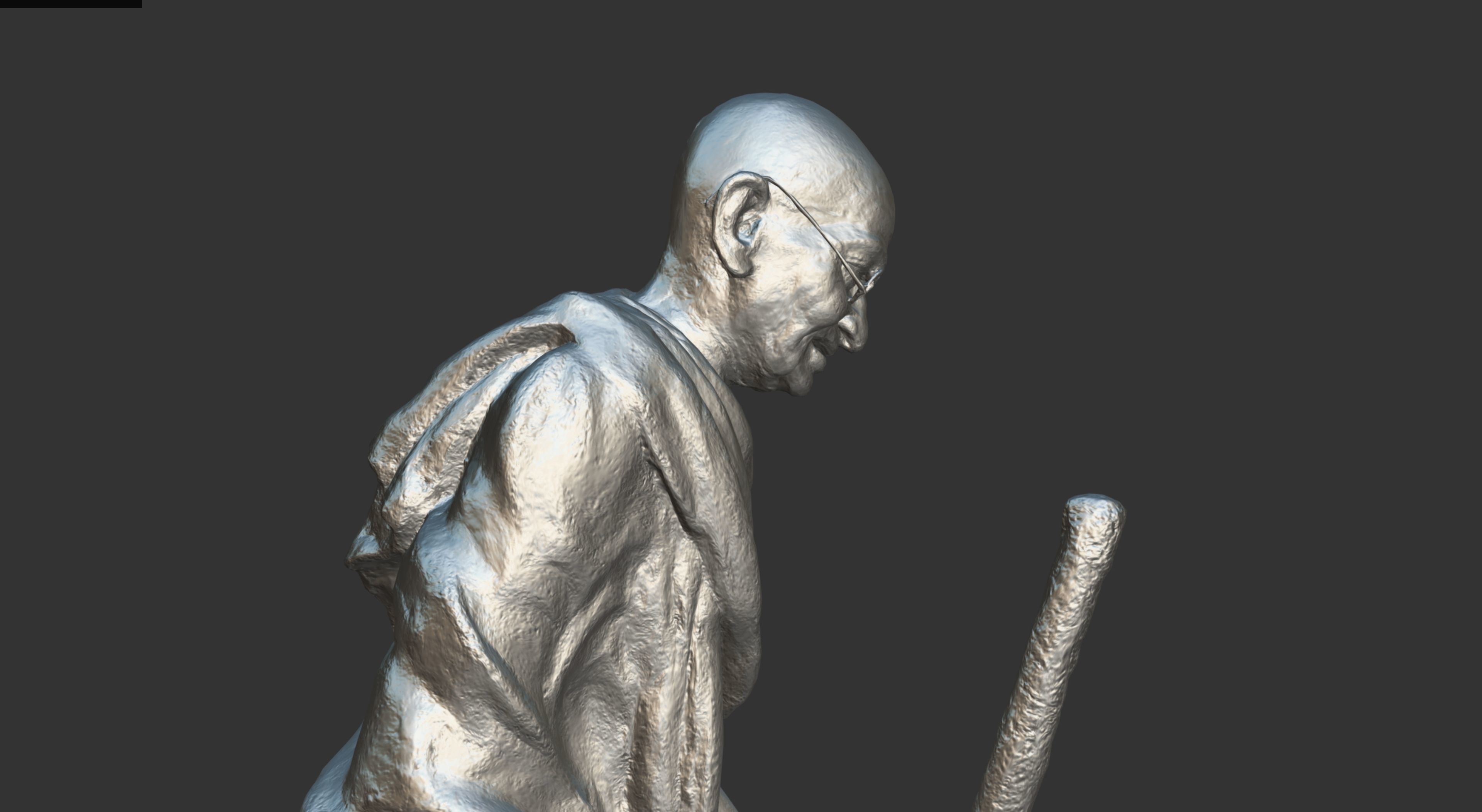Gandhi by Wagh Sculptors v4 Low-poly 3D model_28
