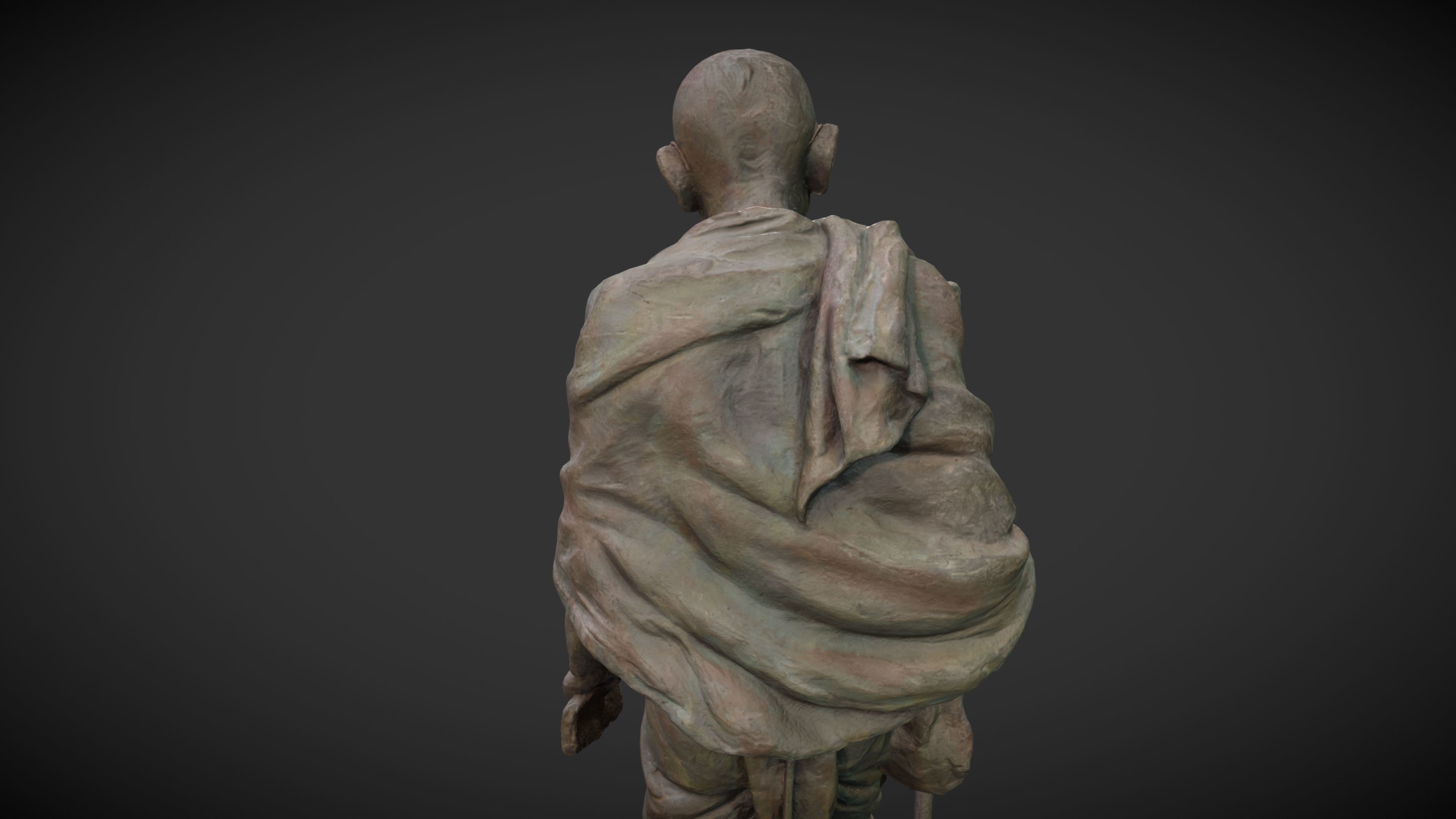 Gandhi by Wagh Sculptors v4 Low-poly 3D model_8