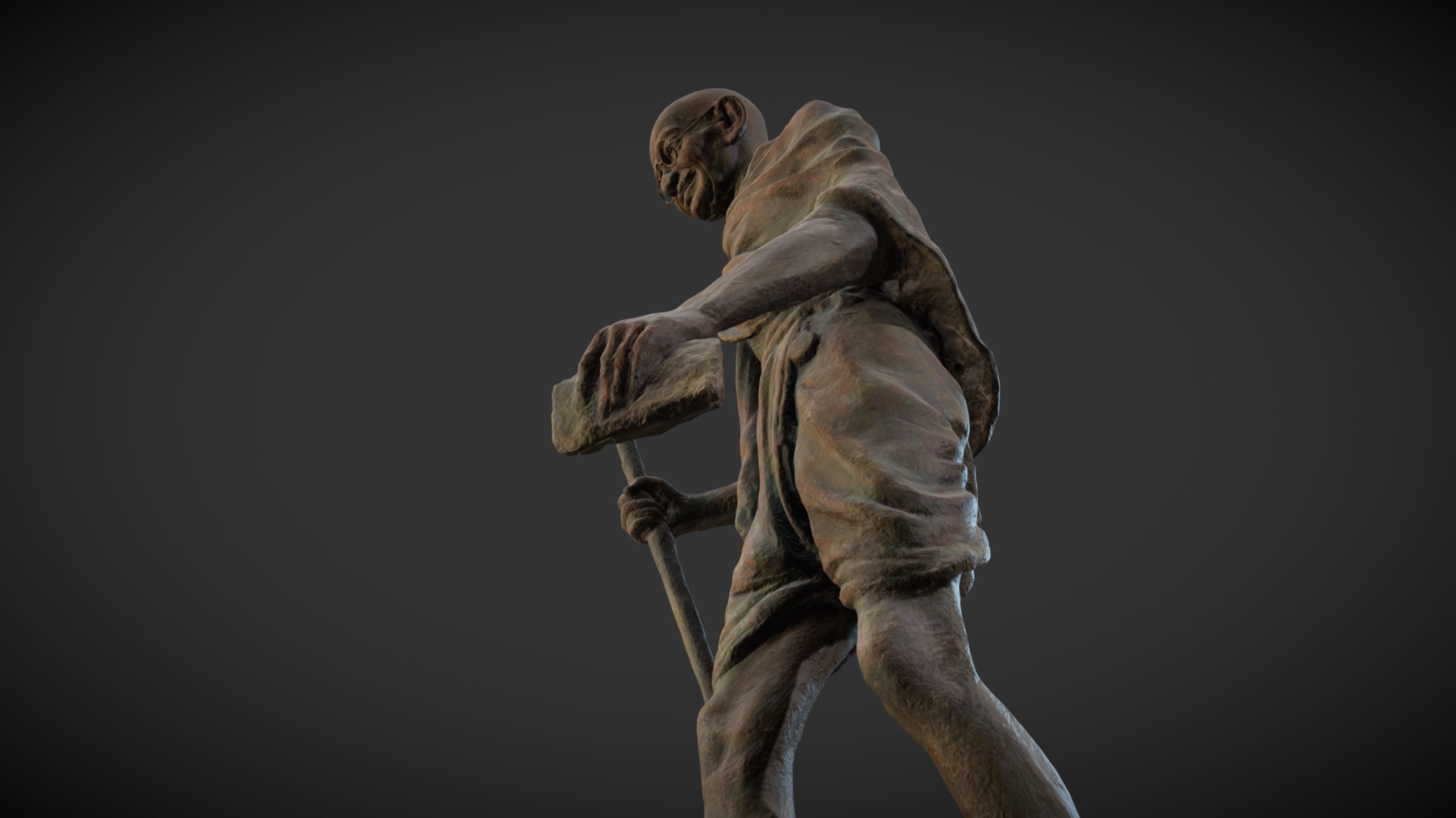 Gandhi by Wagh Sculptors v4 Low-poly 3D model_20