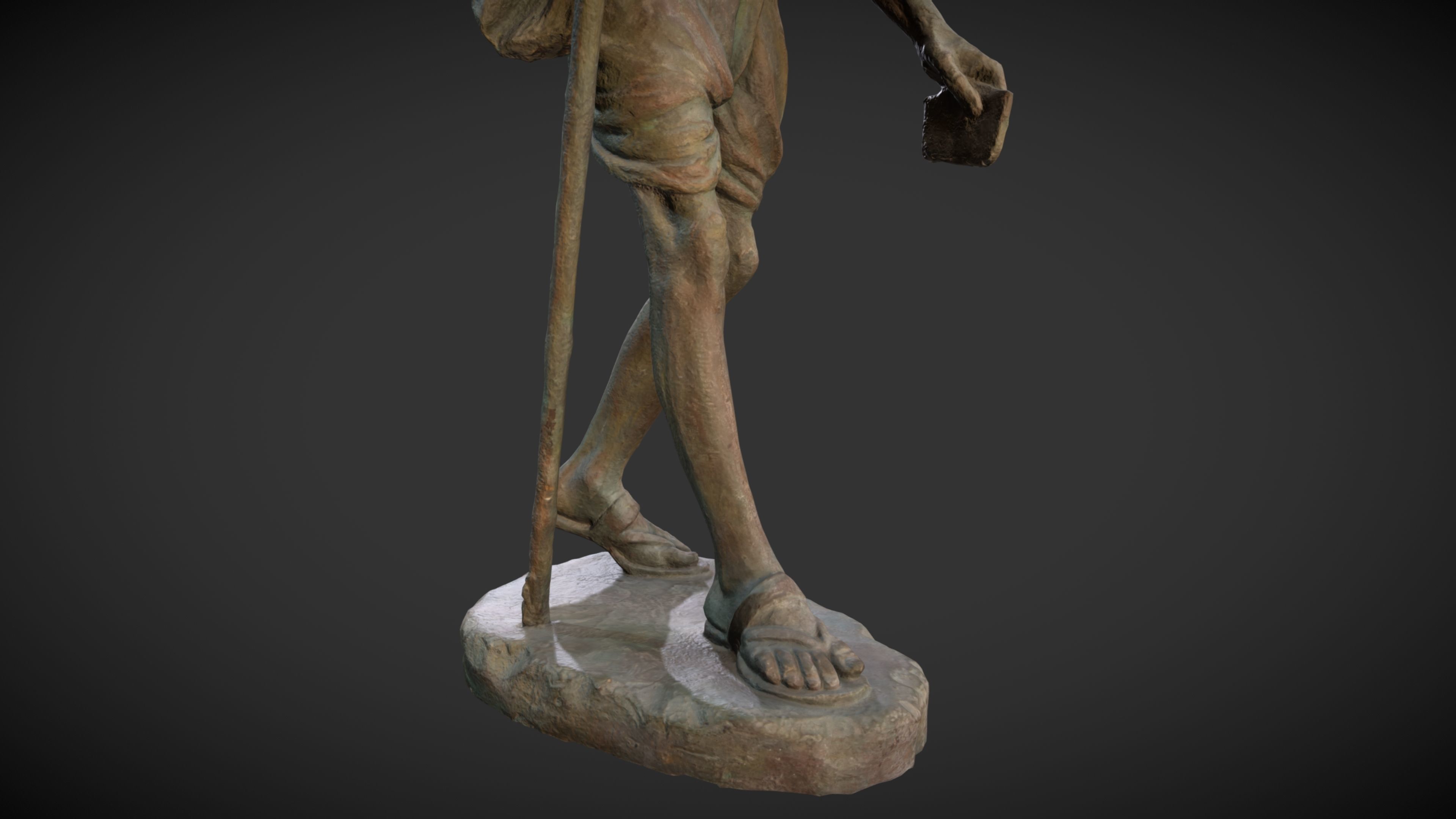Gandhi by Wagh Sculptors v4 Low-poly 3D model_16