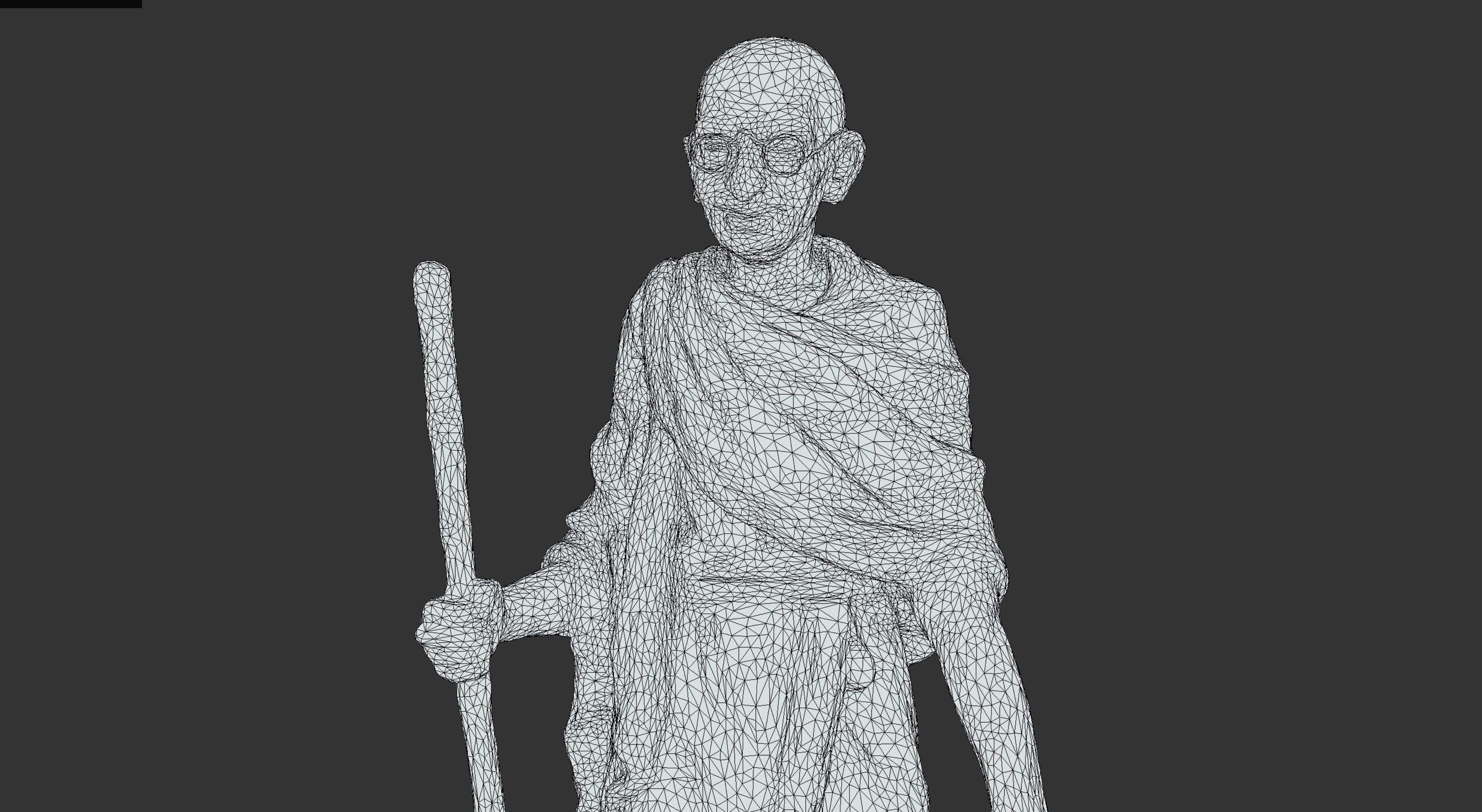Gandhi by Wagh Sculptors v4 Low-poly 3D model_40