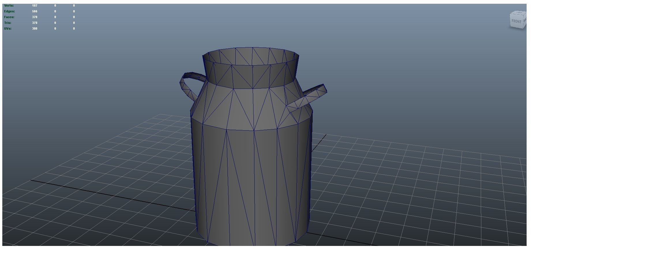 farm can lowpoly Low-poly 3D model_2