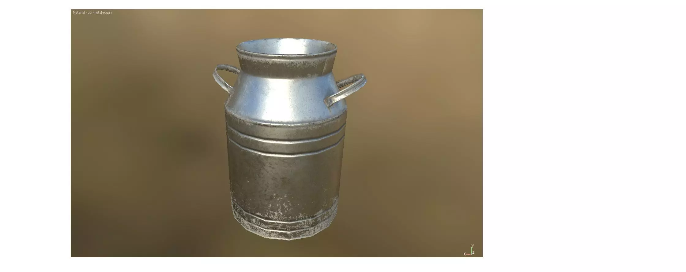 farm can lowpoly Low-poly 3D model_0