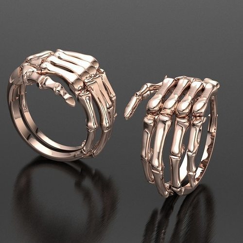 Skull hand ring 3D print model