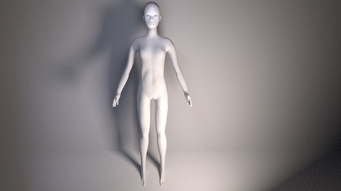 Teen Girl Low-Mid Poly Low-poly 3D model