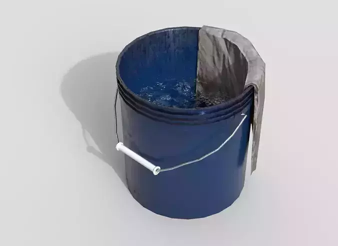 Bucket with rag